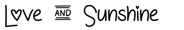 Love & Sunshine font preview